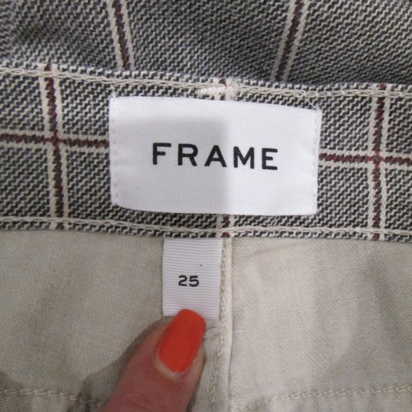 Frame Le High Skinny Crop Window Pane Plaid Pant - Picture 6 of 8